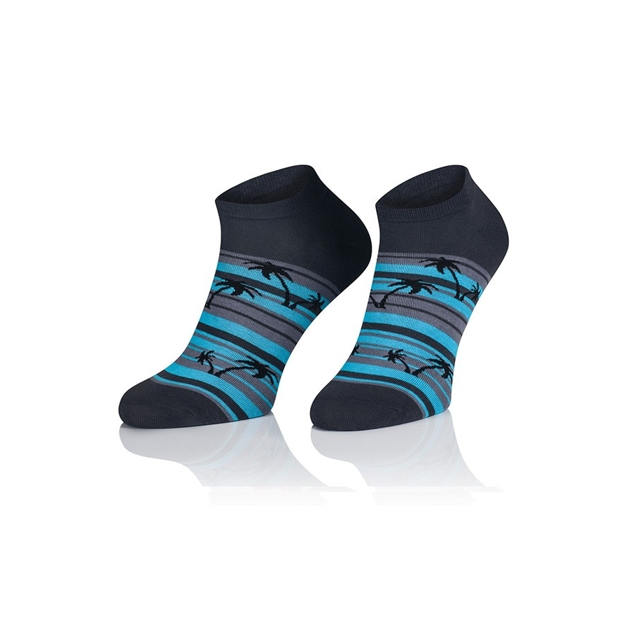 Intenso kotníkové ponožky Palmy - tmavě šedé