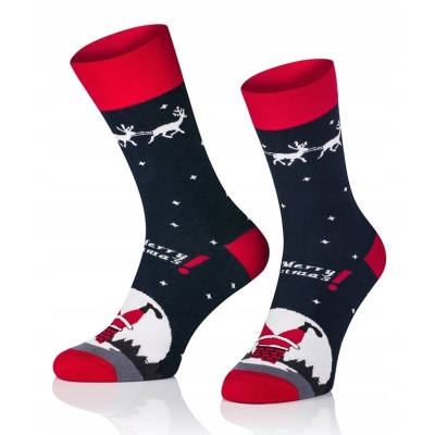 Intenso vysoké veselé ponožky Santa Claus v komíně