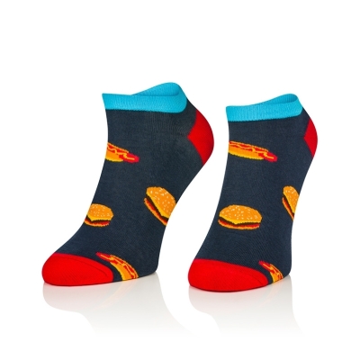 Intenso kotníkové ponožky Fast food hamburger