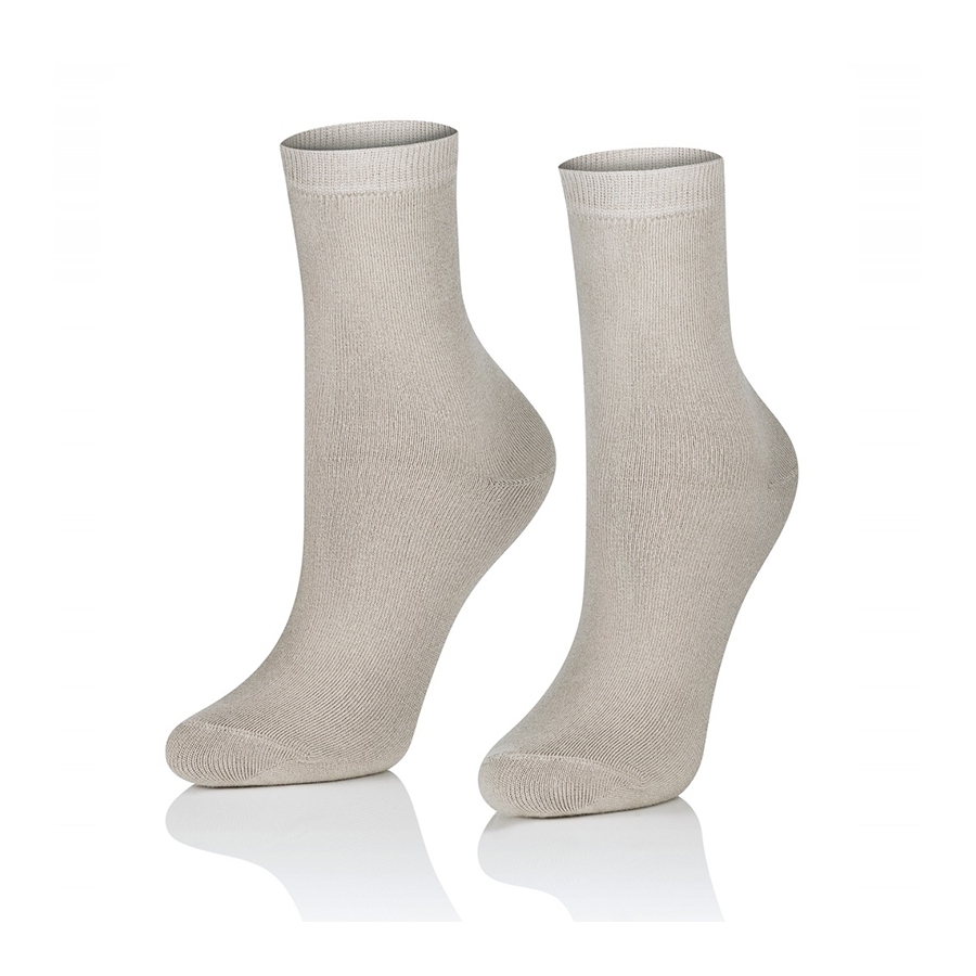 SKARPETY BAMBUSOWE DAMSKIE JASNY BEŻ