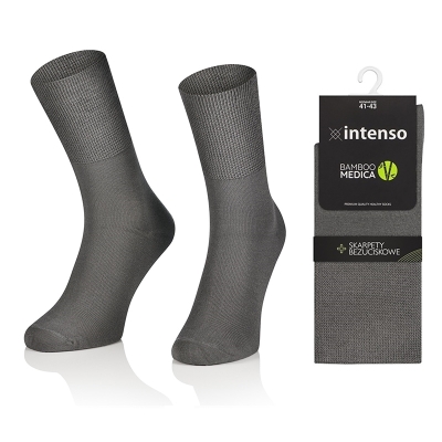 Skarpety bezuciskowe bambusowe Bamboo Medica Szary