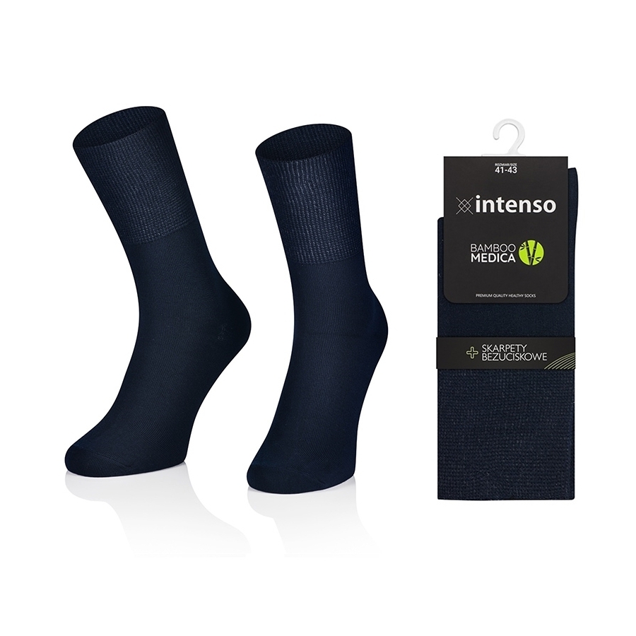 Skarpety bezuciskowe bambusowe Bamboo Medica Granat