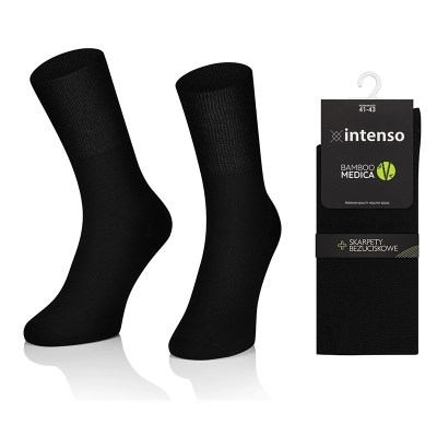 Skarpety bezuciskowe bambusowe Bamboo Medica Czarny