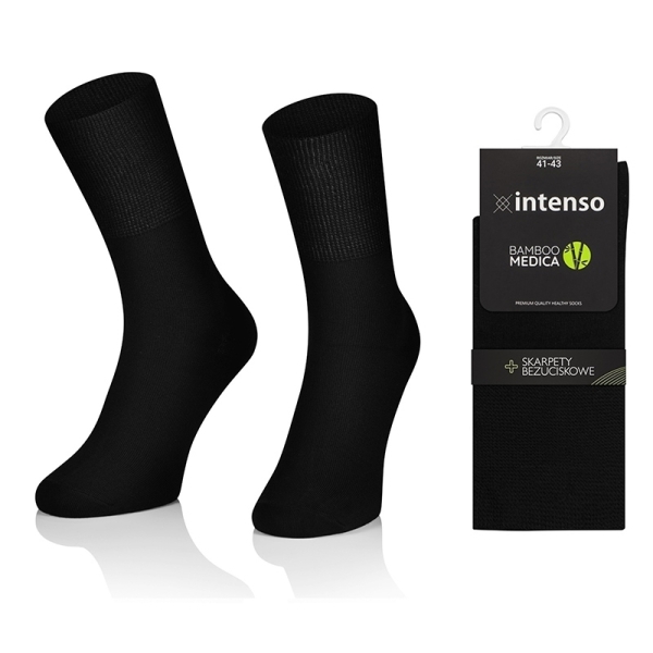 Skarpety damskie bezuciskowe bambusowe Bamboo Medica Czarny