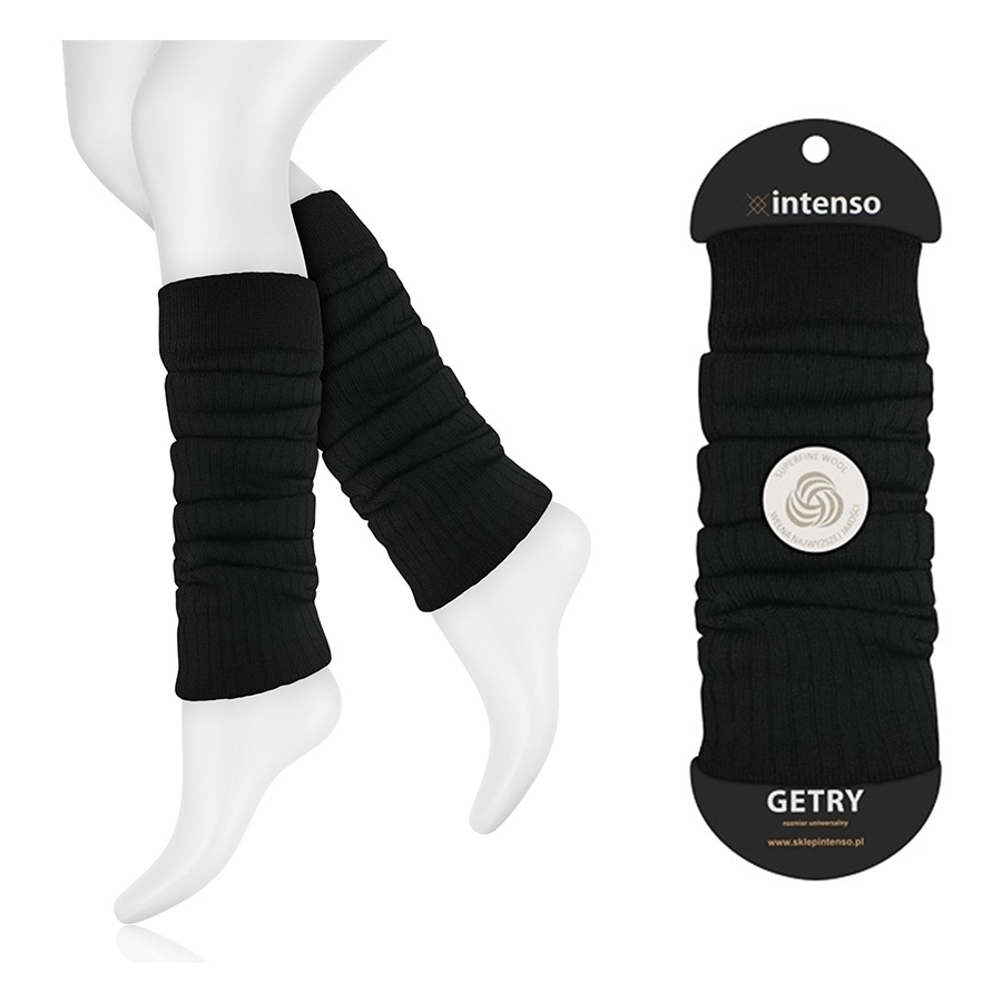 Getry wełniane ocieplacze czarny