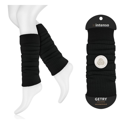 Intenso dámské vlněné návleky na nohy - černé