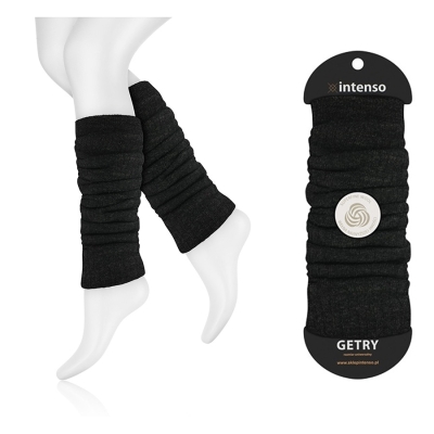 Getry wełniane ocieplacze grafit melanż