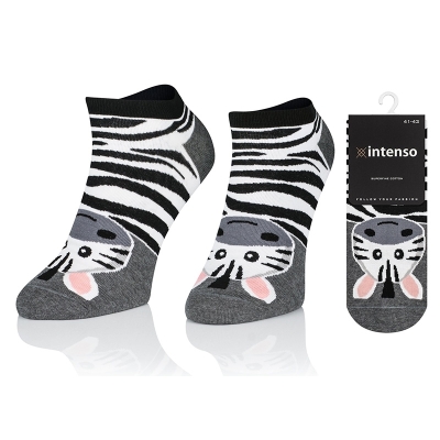 Intenso pánské kotníkové ponožky Zebra