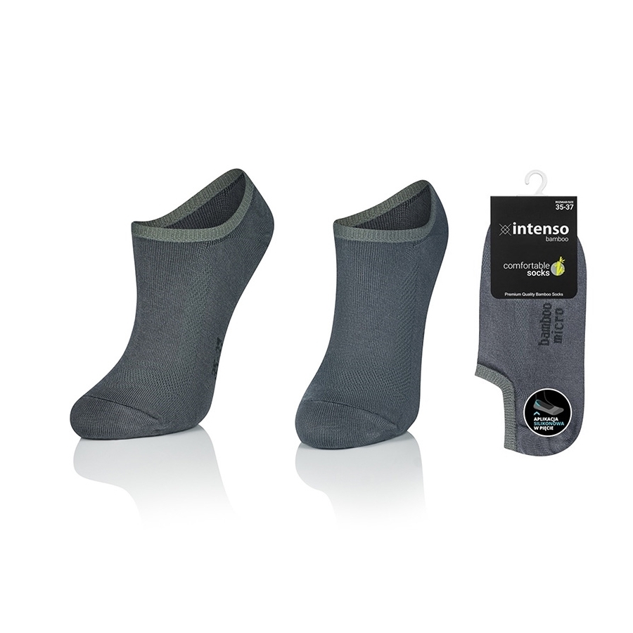 MICRO STOPKI Z WŁÓKNA BAMBUSOWEGO Z APLIKACJĄ SILIKONOWĄ W PIĘCIE + JONY SREBRA ART. 1269 WZ3