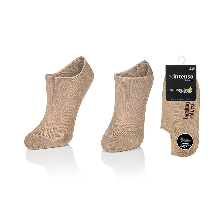 MICRO STOPKI Z WŁÓKNA BAMBUSOWEGO Z APLIKACJĄ SILIKONOWĄ W PIĘCIE + JONY SREBRA ART. 1269 WZ2