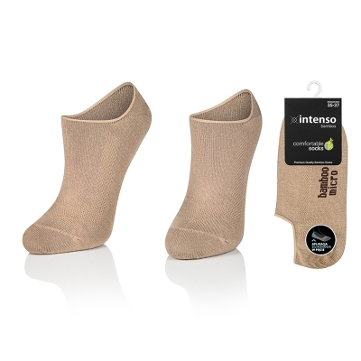 MICRO STOPKI Z WŁÓKNA BAMBUSOWEGO Z APLIKACJĄ SILIKONOWĄ W PIĘCIE + JONY SREBRA ART. 1269 WZ2