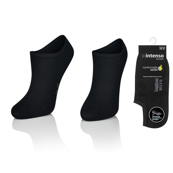 MICRO STOPKI Z WŁÓKNA BAMBUSOWEGO Z APLIKACJĄ SILIKONOWĄ W PIĘCIE + JONY SREBRA ART. 1269 WZ5