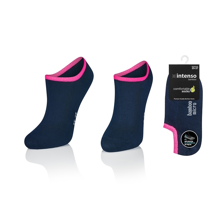 MICRO STOPKI Z WŁÓKNA BAMBUSOWEGO Z APLIKACJĄ SILIKONOWĄ W PIĘCIE + JONY SREBRA ART. 1269 WZ10